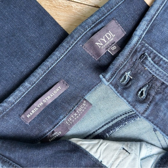 Women’s NYDJ Marilyn Straight Leg Cropped Jeans Lift + Tuck Technology Size 00 - Picture 5 of 10